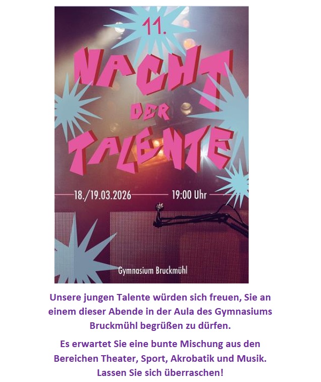 Einladung zur 11. Nacht der Talente